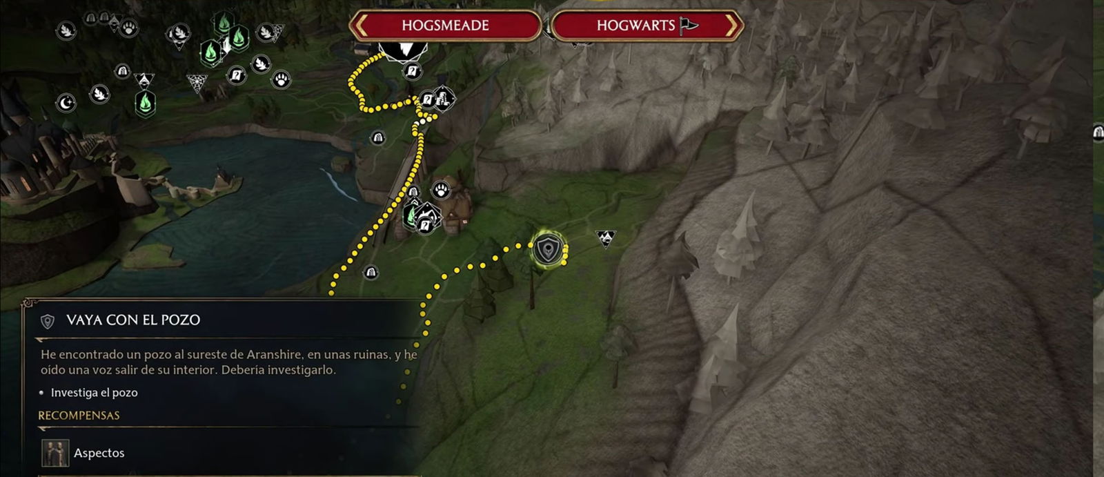 misión secundaria hogwarts legacy